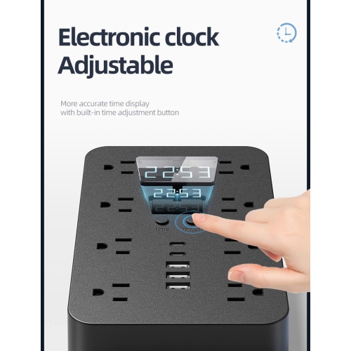 Prise de courant de style AMÉRICAIN avec protection contre les surcharges, adaptée aux États-Unis et au Canada, prise triangulaire 110&nbsp;V -