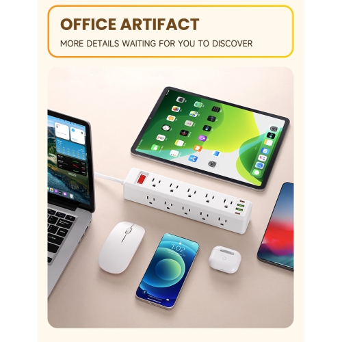 American standard power socket strip with overload protection 110V, 982U [white] American standard 2 meters 15 holes