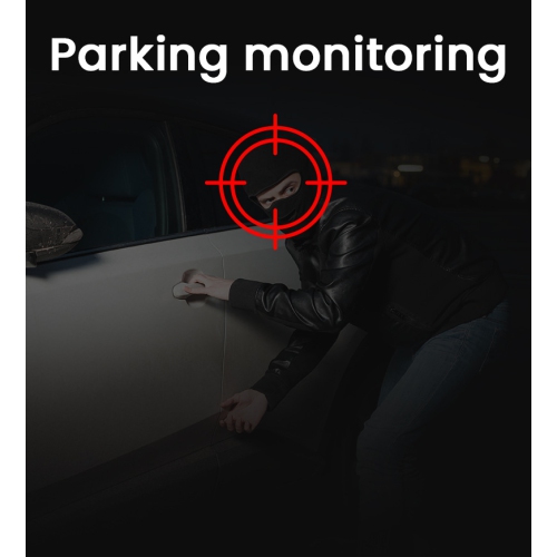 4K dual-camera dashcam with WiFi and GPS, 3.2-inch screen, HD wide-angle monitoring, G-sensor, night vision, loop recording, and in-car DVR