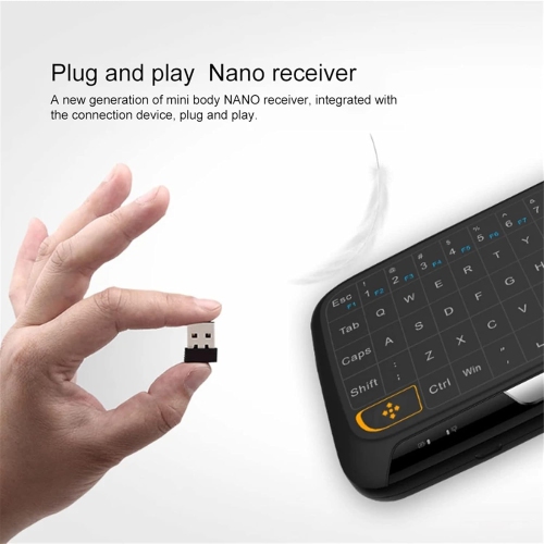 Mini wireless keyboard, 2.4GHzUSB connection using touch keyboard, portable keyboard