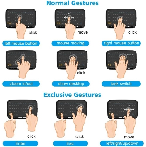 Mini wireless keyboard, 2.4GHzUSB connection using touch keyboard, portable keyboard