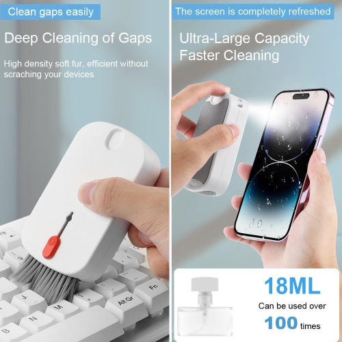 5 in 1 electronic cleaning brush, multi-function computer cleaning supplies screen keyboard cleaning brush, suitable for cleaning keyboards, TVs, etc.