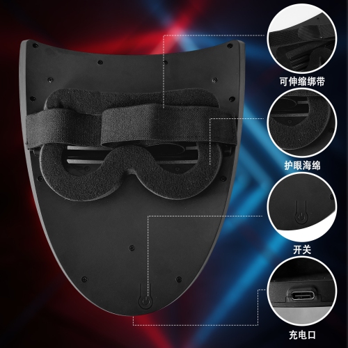 LED light-up mask with gesture sensing, cool face-changing mask, perfect gift props for Halloween, Christmas, birthdays, role-playing parties