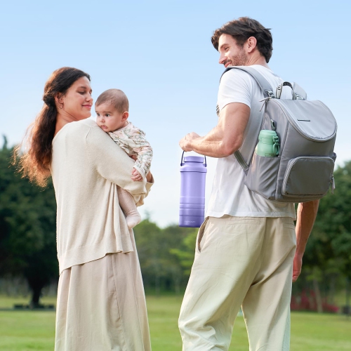 Momcozy 650ml Portable Breast Milk Cooler for Outdoor, 360°Total Cooling for 24Hours, Larger Capacity Travel Breastmilk Chiller with 2pcs Baby