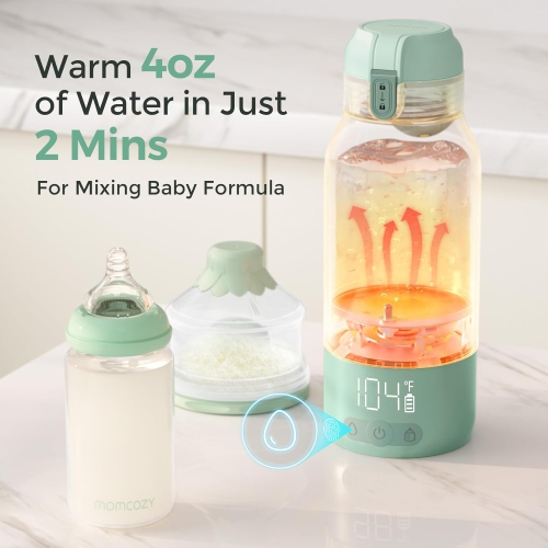Momcozy 650ml Portable Breast Milk Cooler for Outdoor, 360°Total Cooling for 24Hours & Momcozy Portable Milk Warmer for Travel – Dual Heating for