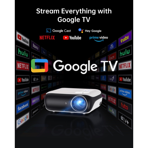 HAPPRUN Official Licensed Google TV Smart Projector