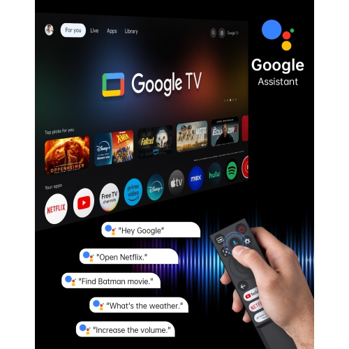 HAPPRUN Official Licensed Google TV Smart Projector