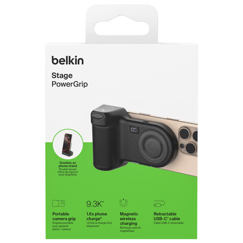 Chargeur portable USB-C de 9300 mAh PowerGrip de Belkin avec câble USB-C - Anthracite
