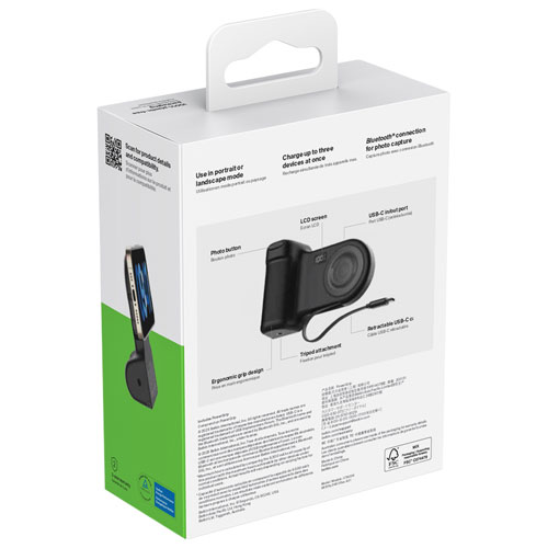 Chargeur portable USB-C de 9300 mAh PowerGrip de Belkin avec câble USB-C - Anthracite