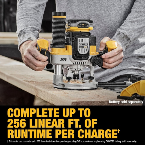 DEWALT 20V MAX XR 2-1/4 HP Plunge Router, Variable Speed with Perform & Protect Technology