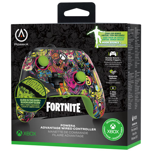 PowerA Advantage Wired Controller for Xbox Series X|S - Fortnite Glow