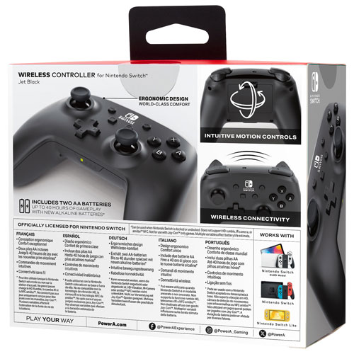 Manette de jeu sans fil de PowerA pour Nintendo Switch et Switch 2 - Noir