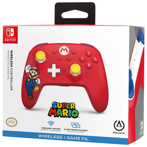 Manette de jeu sans fil de PowerA pour Nintendo Switch - Mario Joy