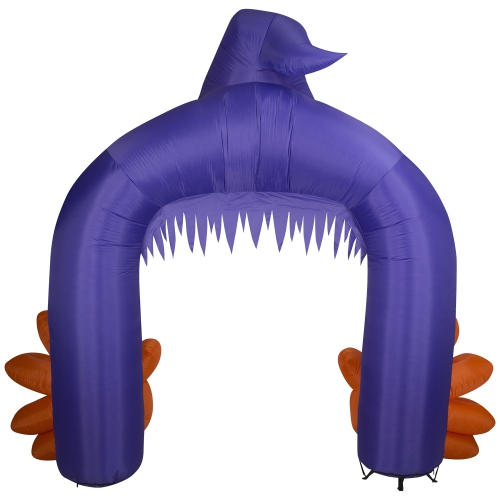 GEMMY INDUSTRIES Airblown® Inflatable Halloween Jack-O'-Lantern Reaper Archway with Swirling Lights