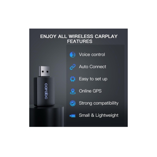 Universal Wireless CarPlay Adapter Mini Box Plug And Play WiFi Fast Connect - Carabc