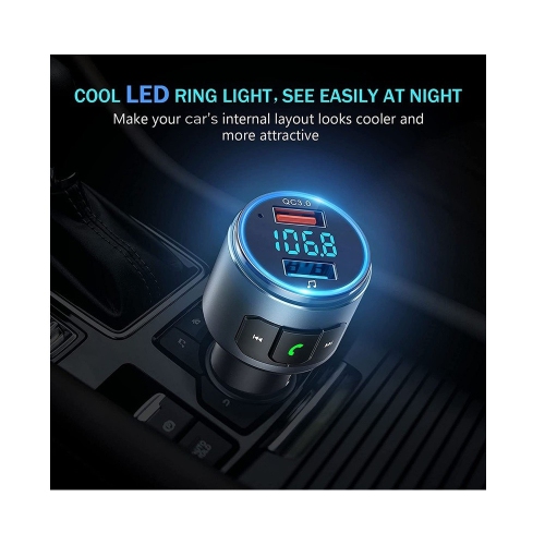 Émetteur FM, Bluetooth 5,0, Ouick Charge, - Victsing - Noir