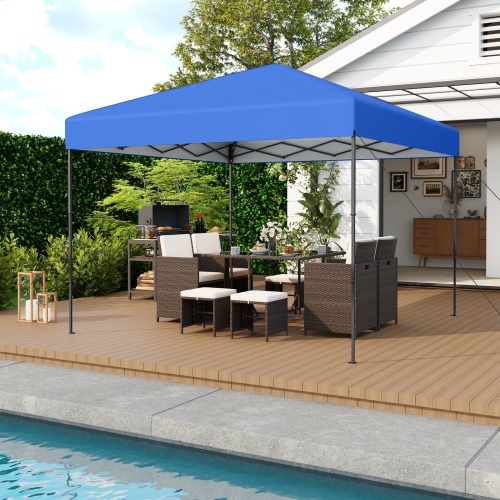 Gymax 10 X 10 FT Pop up Canopy Tent w/ Portable Carrying Bag 8 Stakes 4 Wind Ropes