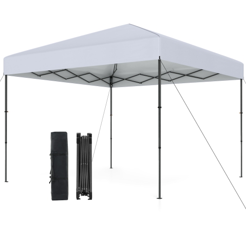 Gymax 10 X 10 FT Pop up Canopy Tent w/ Portable Carrying Bag 8 Stakes 4 Wind Ropes