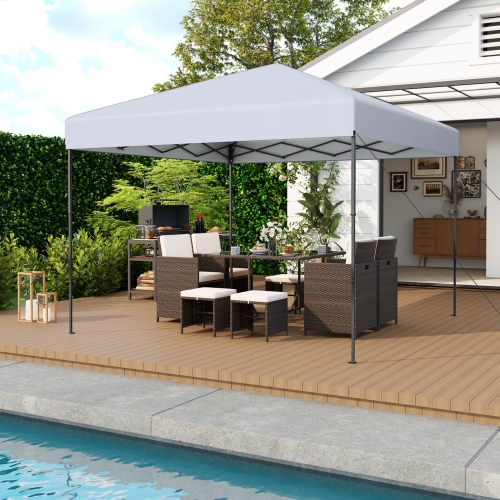 Gymax 10 X 10 FT Pop up Canopy Tent w/ Portable Carrying Bag 8 Stakes 4 Wind Ropes