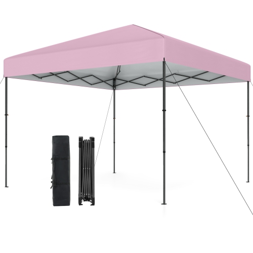 Gymax 10 X 10 FT Pop up Canopy Tent w/ Portable Carrying Bag 8 Stakes 4 Wind Ropes