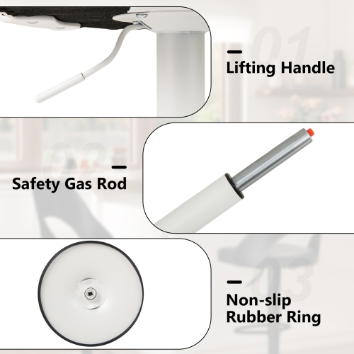 Gymax Bar Stools Set of 4 w/Enlarged PU Leather Seat Footrest Swivel Bar Chairs