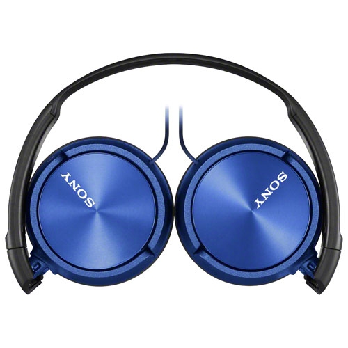Casque d'écoute MDRZX310AP de Sony avec microphone - Bleu - Boîte ouverte