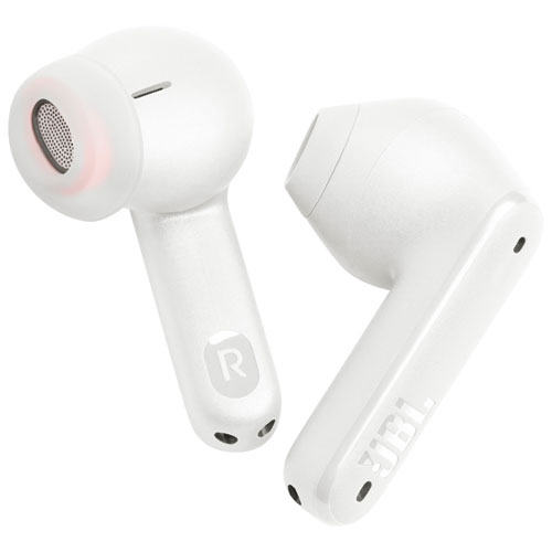 Boîte ouverte - Écouteurs boutons 100 % sans fil à suppression du bruit Tune Flex Ghost Edition de JBL - Blanc fantôme