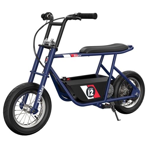 Minivélo électrique rétro Rambler 12 de Razor avec moteur 250&nbsp;W et batterie 24&nbsp;V, bleu foncé