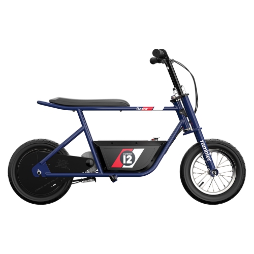 Minivélo électrique rétro Rambler 12 de Razor avec moteur 250&nbsp;W et batterie 24&nbsp;V, bleu foncé