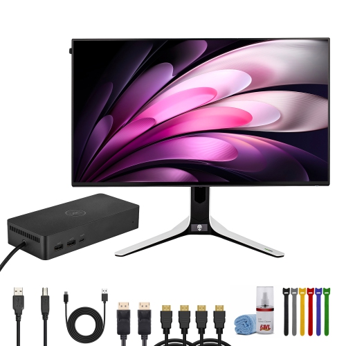 Alienware 27" 1440p 280Hz Monitor, Dell Universal Dock, 6ft Gold Plated Cable