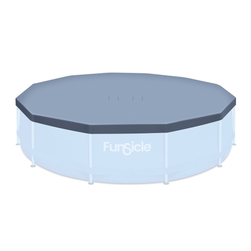 Funsicle 12&nbsp;pi – Bâche ronde pour débris de piscine hors terre, accessoire seulement, gris