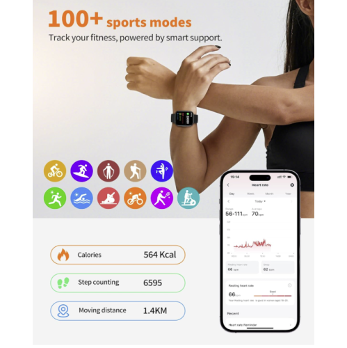 Smart Watch for Men & Women – Bluetooth Calling, 1.83" HD Touch Screen Fitness Tracker, 100+ Sports Modes, Heart Rate & Sleep Monitor, IP68