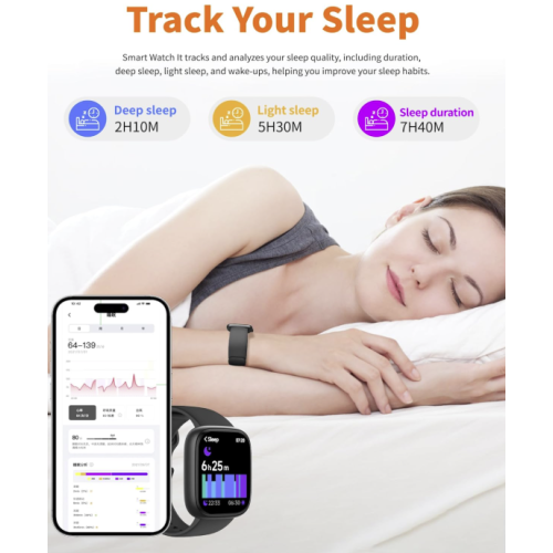 Smart Watch for Men & Women – Bluetooth Calling, 1.83" HD Touch Screen Fitness Tracker, 100+ Sports Modes, Heart Rate & Sleep Monitor, IP68