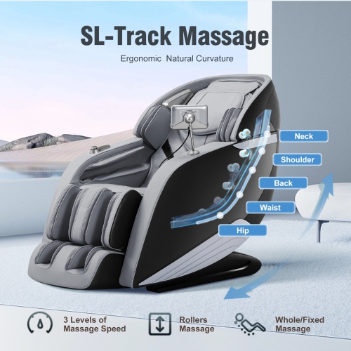 Boîte ouverte Fauteuil de massage pour tout le corps MD908 noir