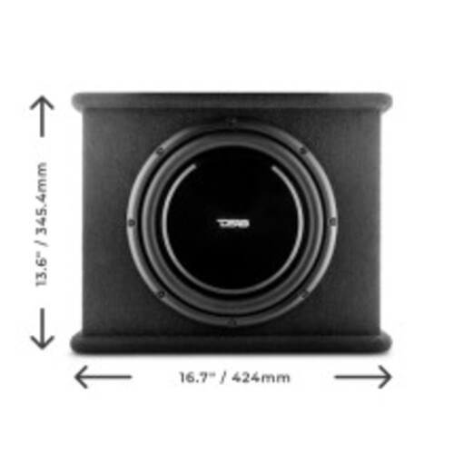DS18 SB12A 12" 350W RMS Loaded Amplified Shallow Subwoofer Enclosure