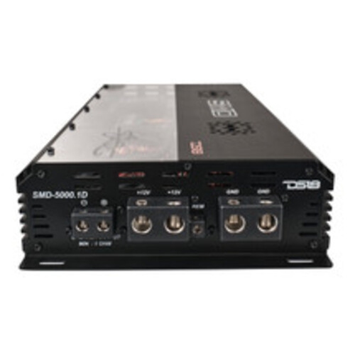 DS18 SMD-5000.1D 5000W RMS Monoblock Amplifier with Voltmeter and Digital LED Lights