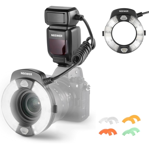 Refurbished - NEEWER RF1-N TTL Macro Ring Flash for Nikon – 76Ws, 5600K, and more Ideal for Macro Photography