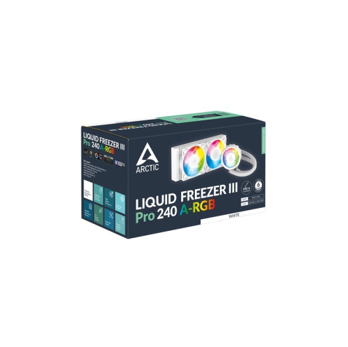 Arctic Liquid Freezer III Pro 240 A-RGB AIO CPU Water Cooler, New Silent & Powerful VRM Fan, Improved Radiator, Efficient PWM Pump - WHITE