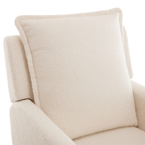 Valencia – Fauteuil inclinable pivotant en peau de mouton Milo, beige