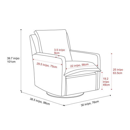 Valencia – Fauteuil inclinable pivotant en peau de mouton Milo, beige