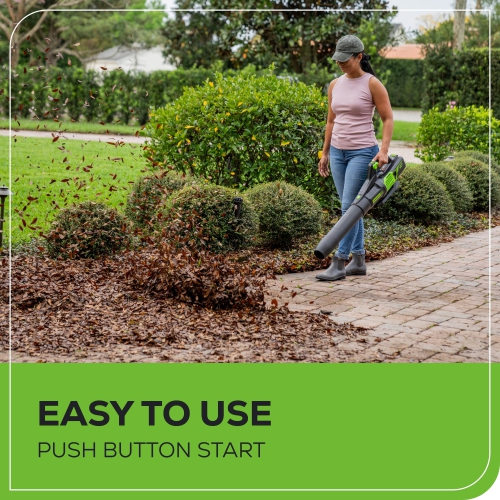 Souffleuse à feuilles sans fil sans balais 60&nbsp;V de 610 pi3/min 130&nbsp;MpxH de Greenworks avec bandoulière, outil seulement