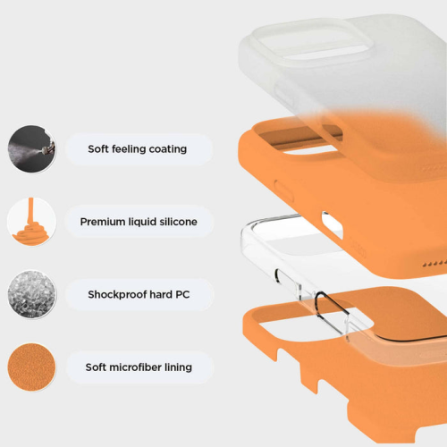 Étui en silicone avec MagSafe pour iPhone 16 Pro