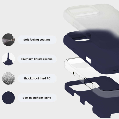 Étui en silicone avec MagSafe pour iPhone 16 Pro