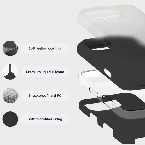 Étui en silicone avec MagSafe pour iPhone 16 Pro