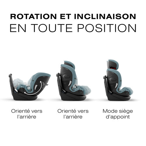 Siège rehausseur convertible à dossier haut 3-en-1 Callisto G 360 de Cybex - Bleu tempête