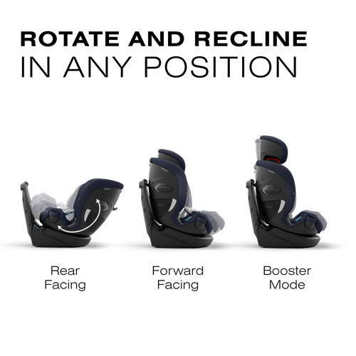 Siège rehausseur convertible à dossier haut 3-en-1 Callisto G 360 de Cybex - Bleu océan