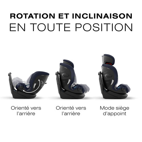 Siège rehausseur convertible à dossier haut 3-en-1 Callisto G 360 de Cybex - Bleu océan