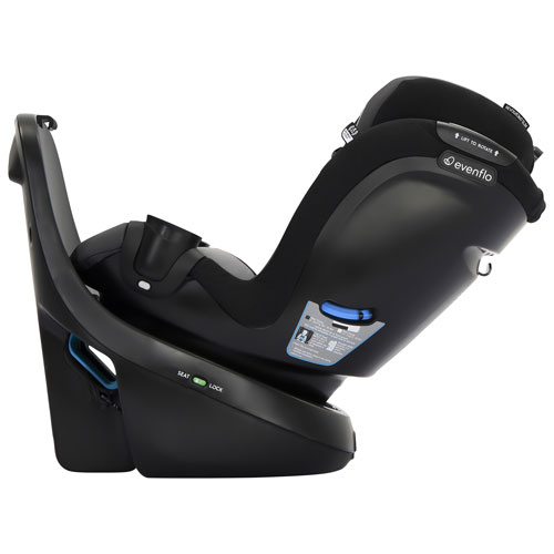 Siège d'auto pour bébé orienté vers l'arrière Revolve360 Slim d'Evenflo - Noir/Gris