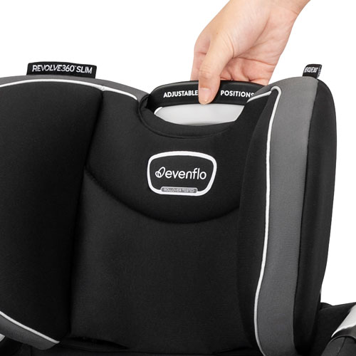 Siège d'auto pour bébé orienté vers l'arrière Revolve360 Slim d'Evenflo - Noir/Gris