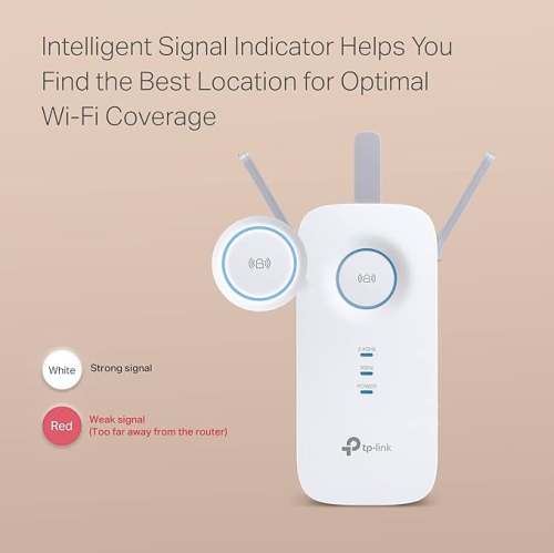 TP-Link AC1900 WiFi Extender, Covers Up to 2800 Sq.ft and 35 Devices, 1900Mbps Dual Band Wireless Repeater, Internet Booster, Gigabit Ethernet Port